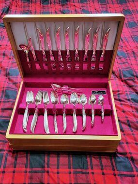 Vintage 1847 Rogers Bros Flair Silverware Set-1950s